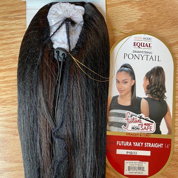 #113 14" MODEL MODEL YAKY DRAWSTRING PONYTAIL - Picture 3 of 5